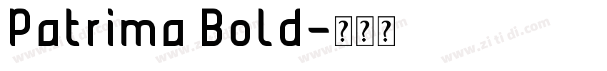 Patrima Bold字体转换